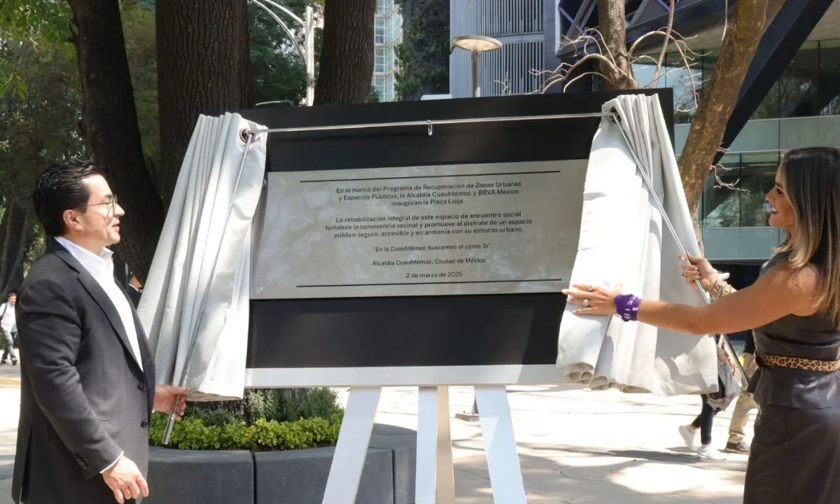 Termina la remodelación de Plaza Lieja en alcaldía Cuauhtémoc