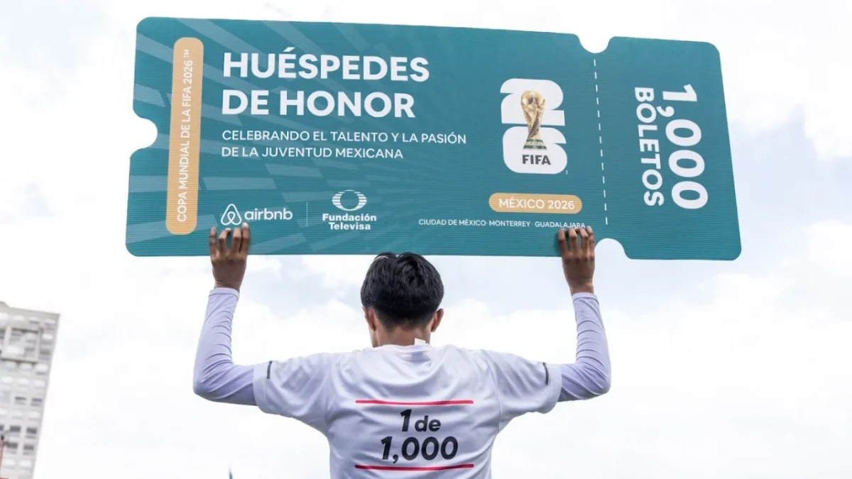 La plataforma de renta de viviendas Airbnb donará mil boletos para el Mundial de Futbol 2026 en comunidades vulnerables de México.