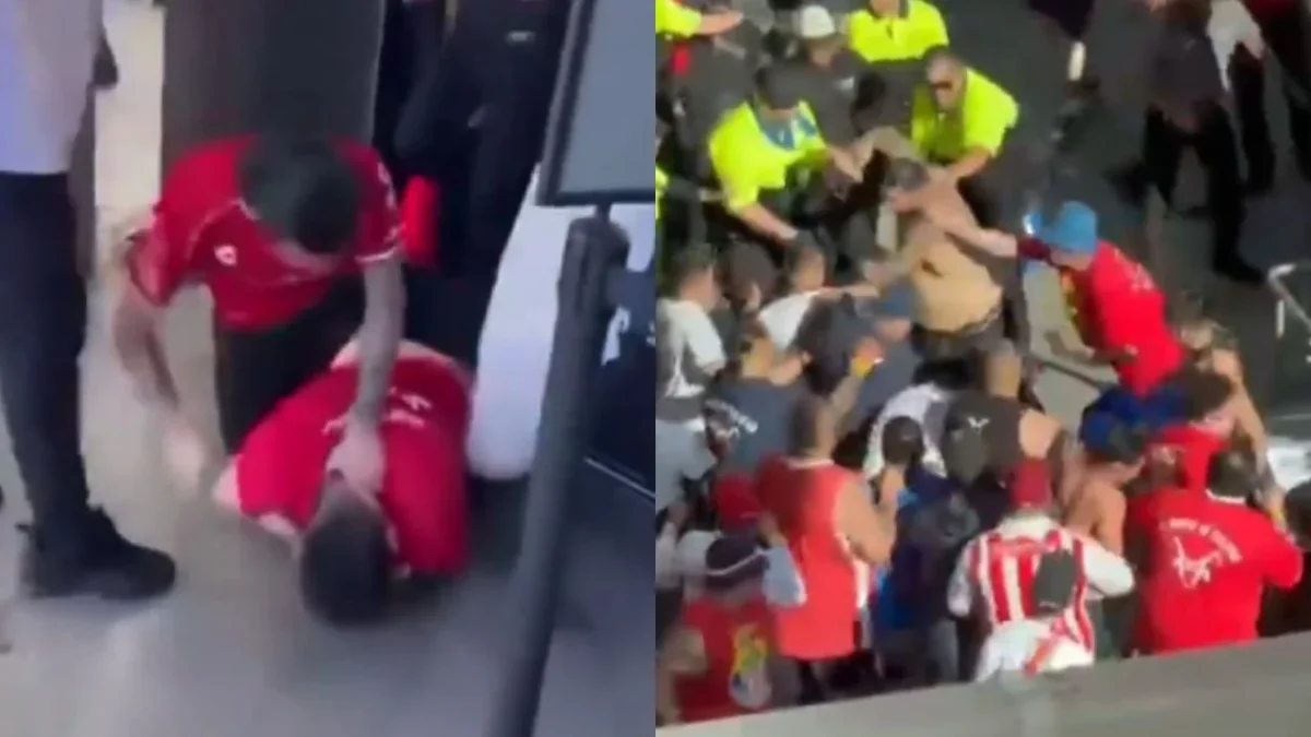 Las Chivas del Guadalajara le repitieron la dosis al Atlas en el clásico tapatío en Los Ángeles pero se registró riña entre hinchas.