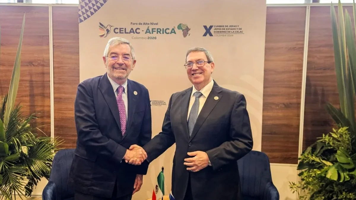 En el marco del Foro de Alto Nivel CELAC-ÁFRICA, el canciller mexicano sostuvo encuentros con sus homólogos de Colombia, Cuba, Ghana y Haití.