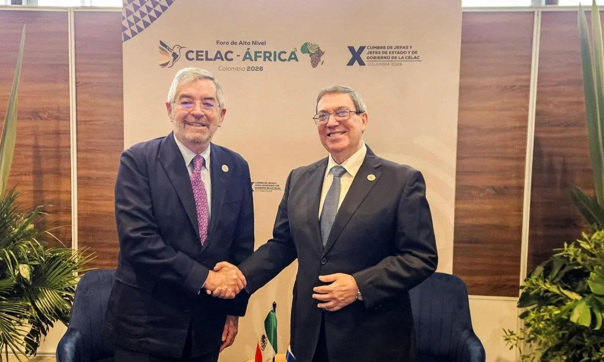 En el marco del Foro de Alto Nivel CELAC-ÁFRICA, el canciller mexicano sostuvo encuentros con sus homólogos de Colombia, Cuba, Ghana y Haití.