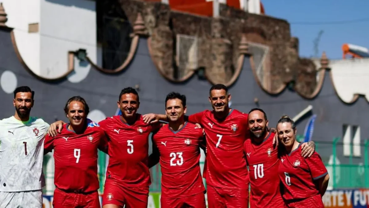 Leyendas del futbol portugués como Rui Patrício y Nuno Gomes convivieron con aficionados en Tepito durante una “cascarita” en el Deportivo Maracaná.