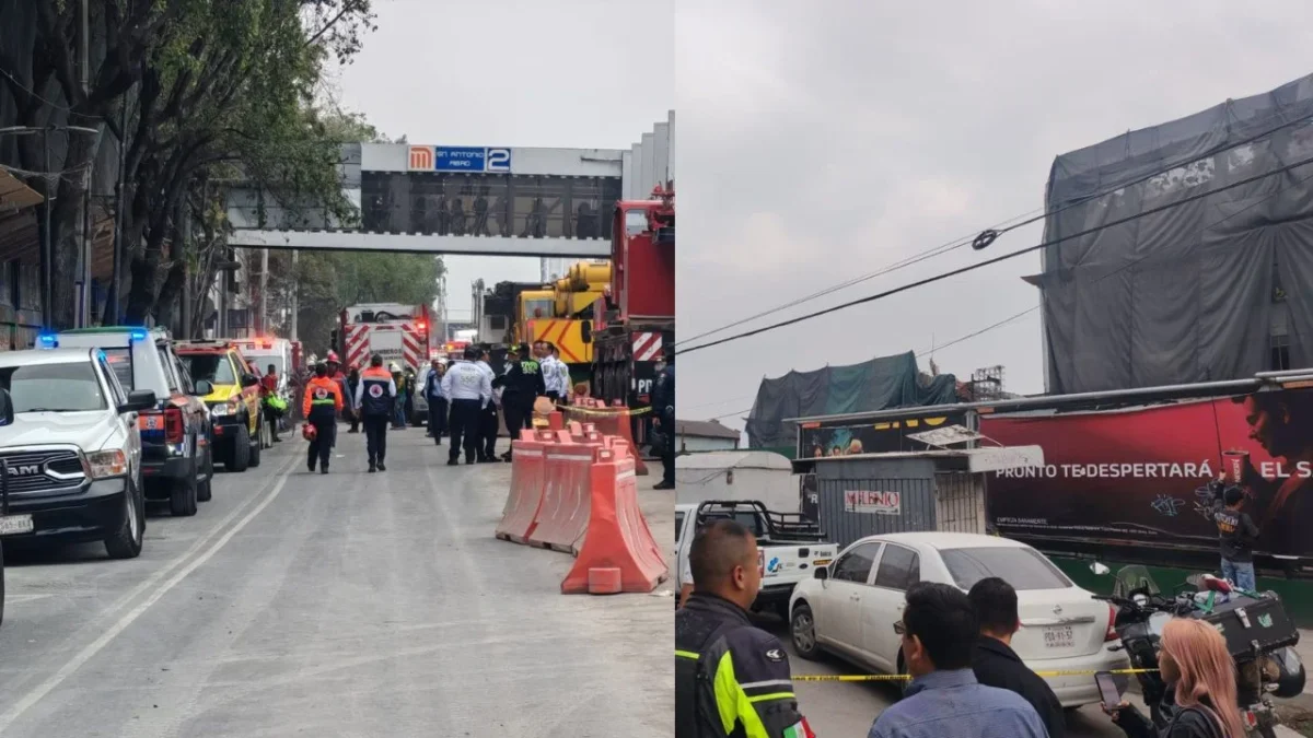 Clara Brugada confirma 3 personas atrapadas por derrumbe en San Antonio Abad
