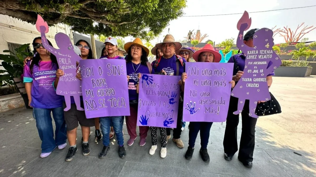 Colectivo concluyó este 8 de marzo en Chiapas, después de 8 días de recorrido por el sureste mexicano y la CDMX para visibilizar feminicidios.