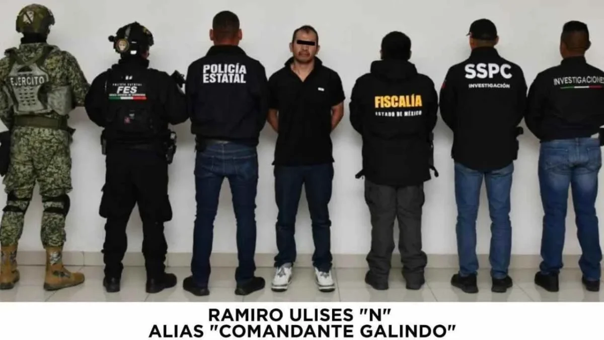 Detienen a Ramiro Ulises 'N', alias, 'El Comandante Galindo', presunto líder regional del CJNG en el Edomex.