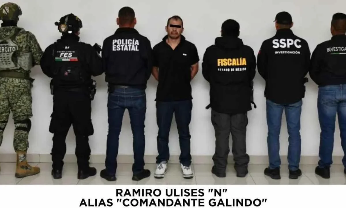 Detienen a Ramiro Ulises 'N', alias, 'El Comandante Galindo', presunto líder regional del CJNG en el Edomex.