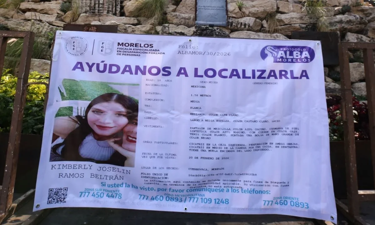 El fiscal de Morelos confirmó que el cuerpo hallado el lunes en Cuernavaca, corresponde a Kimberly Ramos, alumna desaparecida de la UAEM.