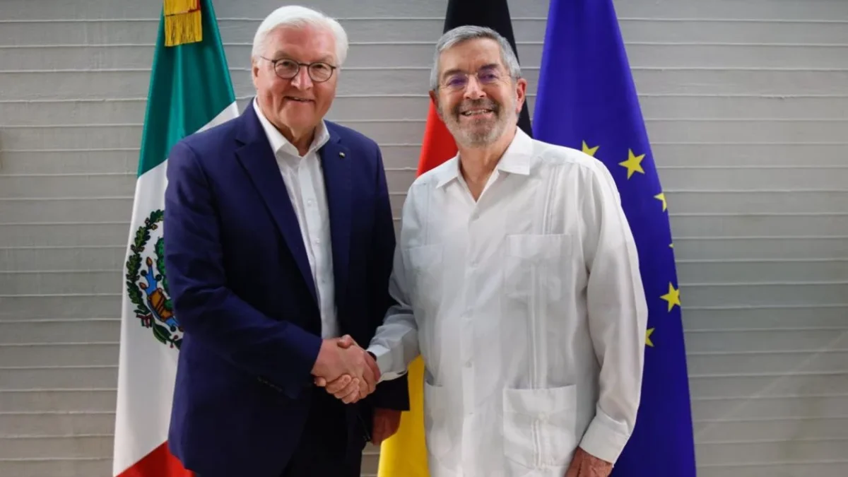 El presidente de la República Federal de Alemania, Frank-Walter Steinmeier, fue recibido por el canciller Juan Ramón de la Fuente.