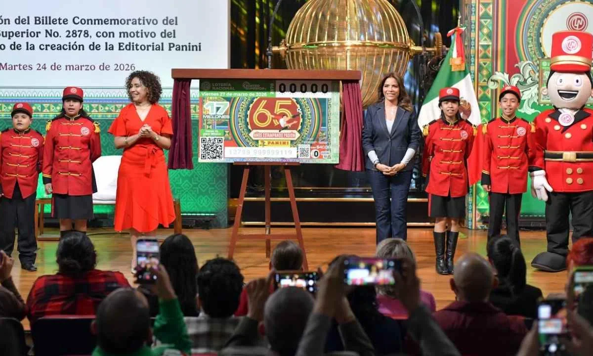 Lotería Nacional celebra 65 años de Editorial Panini con sorteo superior.