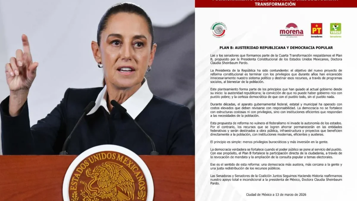 Los partidos Morena, PT y PVEM pactaron respaldar el Plan B de la reforma electoral de la presidenta Claudia Sheinbaum.