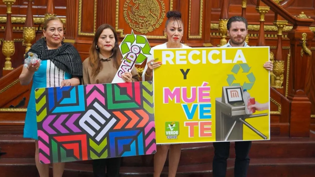 El Partido Verde propone canje de residuos por viajes gratis en Metro y Metrobús de la CDMX.
