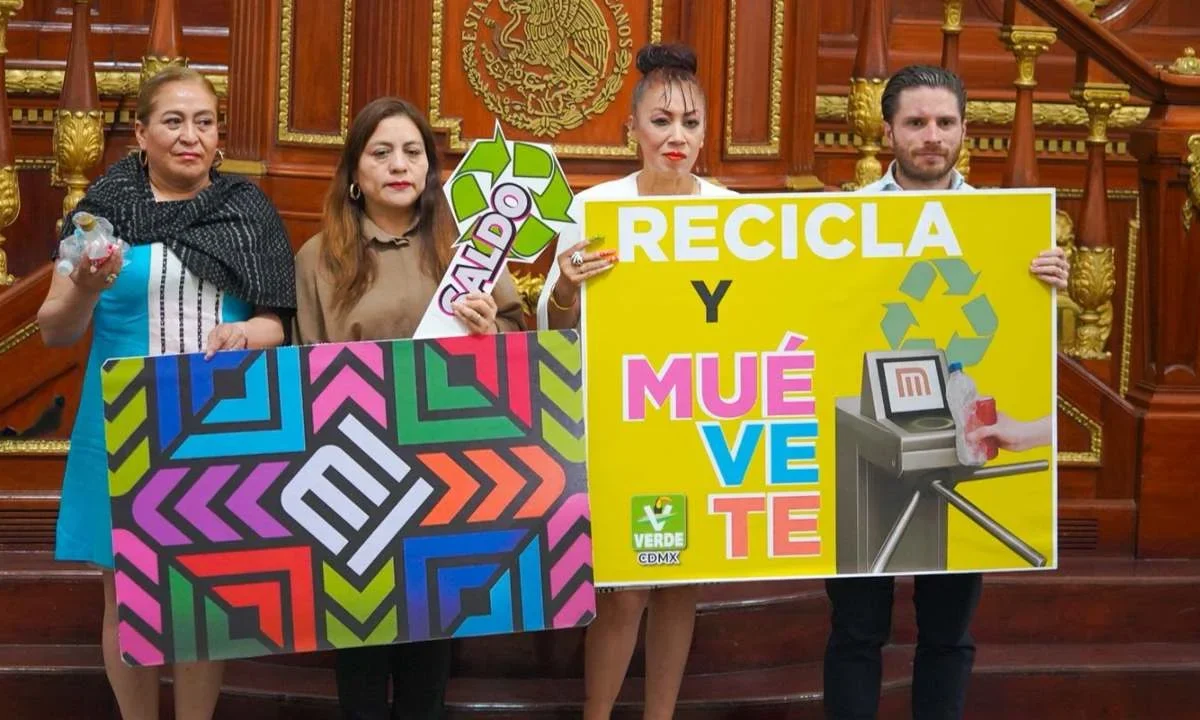 El Partido Verde propone canje de residuos por viajes gratis en Metro y Metrobús de la CDMX.