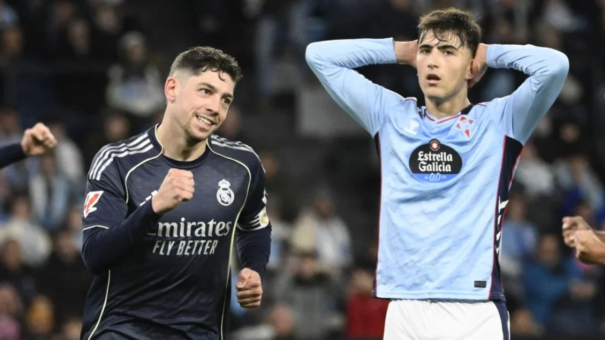 Real Madrid consiguió una victoria agónica de 2-1, con un tanto de Fede Valverde en el descuento, en su visita al Celta de Vigo.