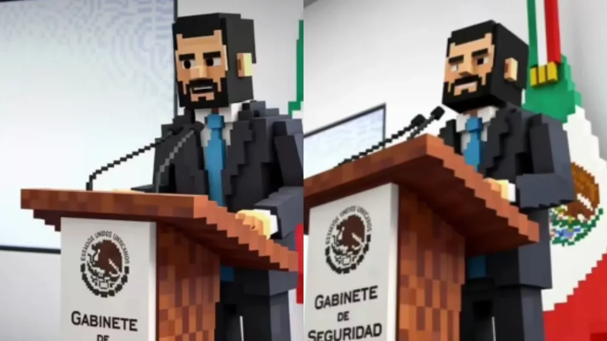 A través de las redes sociales se difundió un video de la imagen de Omar García Harfuch pero recreado en el videojuego de Minecraft.