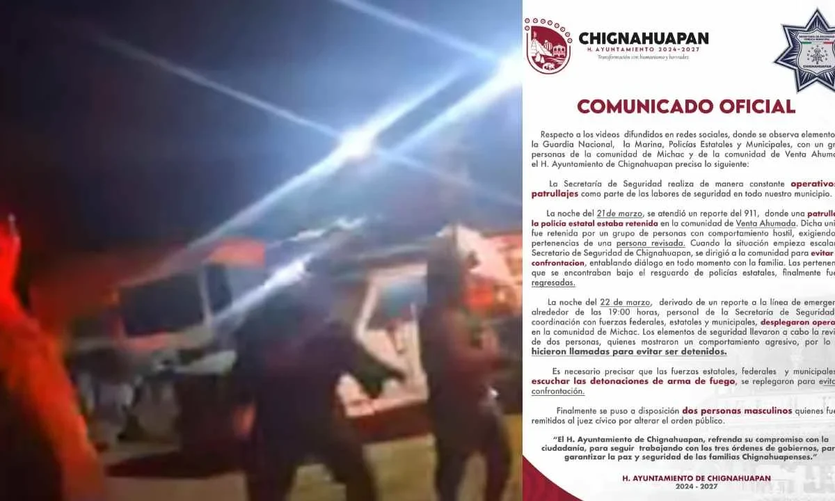 Se enfrentan pobladores y policías en Chignahuapan, confirmó el ayuntamiento local.