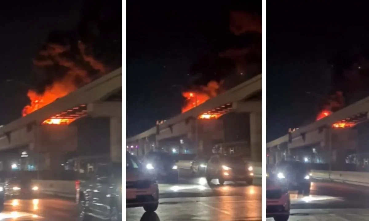 La noche de este jueves se reportó un incendio en las obras de la Línea 6 del Metro en Nuevo León.
