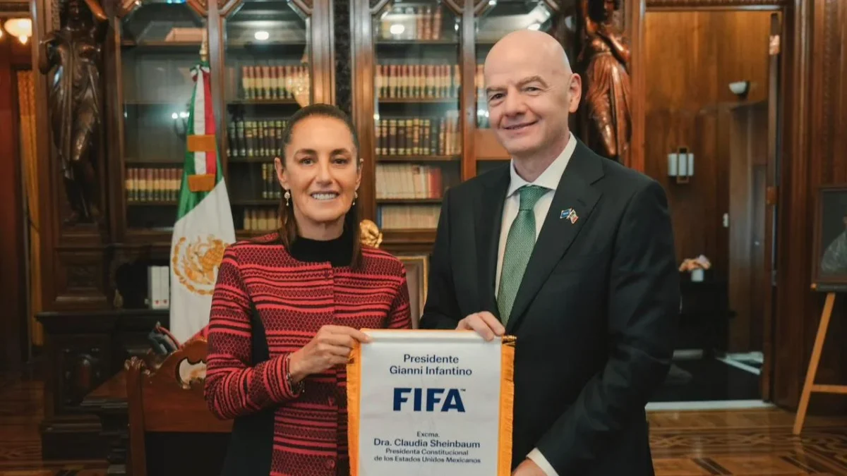 La presidenta Claudia Sheinbaum se reunió con Gianni Infantino, máximo líder de la FIFA, para tratar asuntos relacionado al Mundial 2026.