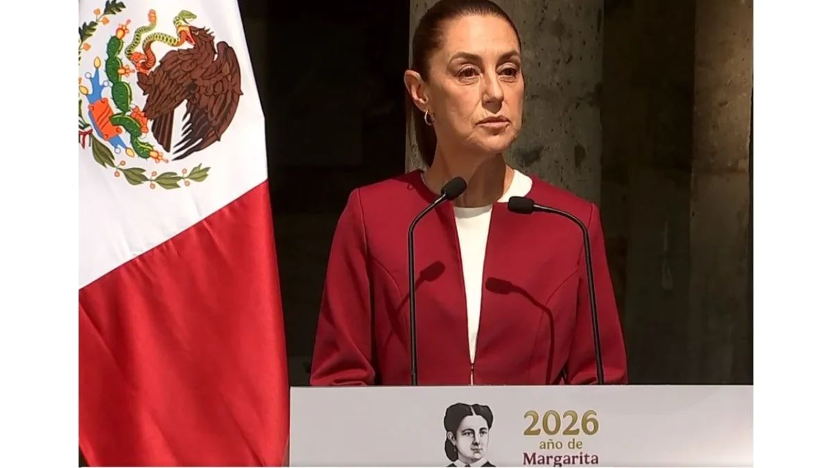 Claudia Sheinbaum resaltó el legado de Margarita Maza durante la conmemoración por el Bicentenario de su natalicio.