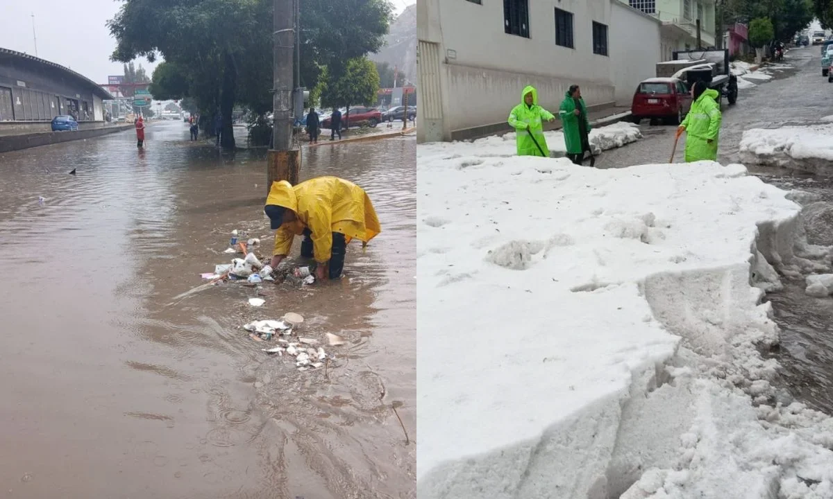 Tras tormenta y granizada en Ecatepec, Coacalco y Tultepec, se registraron encharcamientos y caída de techumbres.
