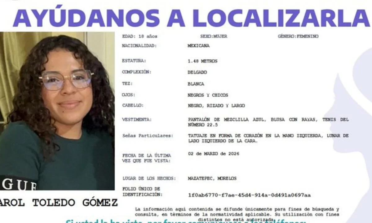 La UAEM, a través de la Escuela de Estudios Superiores de Mazatepec, confirmó la muerte de la estudiante Karol Toledo Gómez.