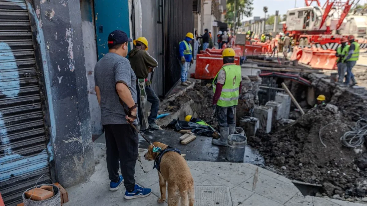 Las excavaciones son profundas y en muchos casos impiden el paso de los habitantes a sus inmuebles en Calzada de Tlalpan.