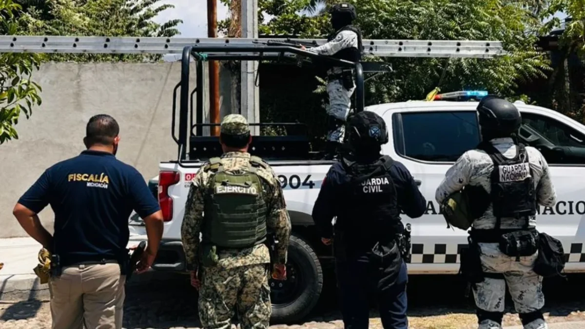 Elementos de la Fiscalía General del Estado de Michoacán y fuerzas federales retiraron 14 cámaras de videovigilancia instaladas de forma clandestina como parte de un operativo contra estructuras delictivas en la entidad.