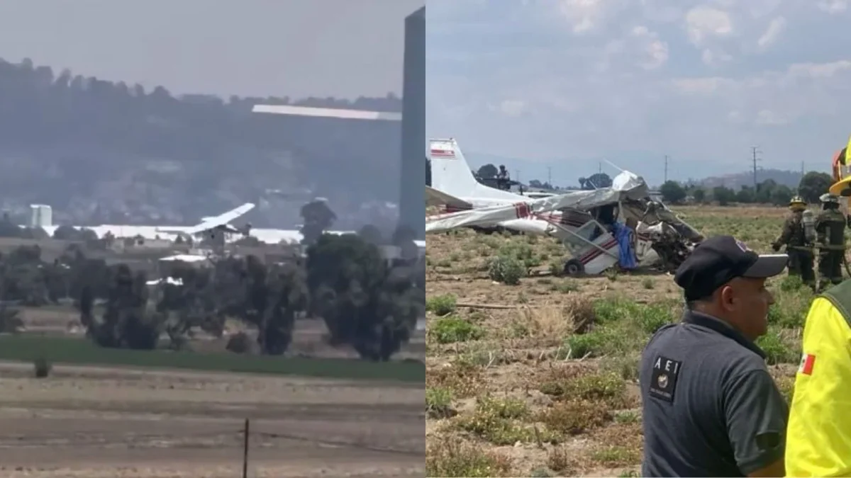 Tras el accidente aéreo registrado en Huejotzingo, Puebla, que dejó 3 muertos, se difundió un video del supuesto momento en que pasó.