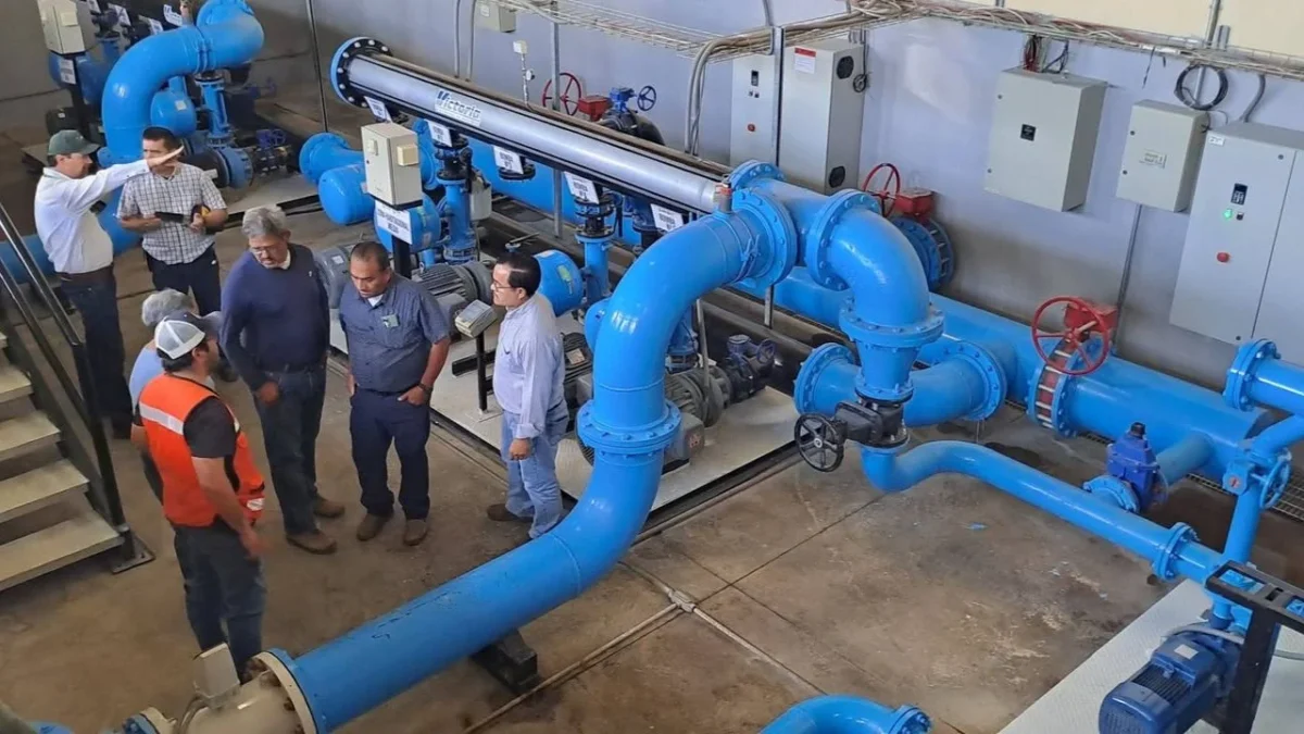 La modernización del sistema hidráulico mejora la presión y asegura servicio de agua para más de 27 mil habitantes de Villa de Pozos.