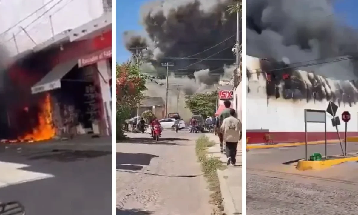 Tras la detención de ‘El Jardinero’, exjefe de seguridad de ‘El Mencho’, se reportan quema de negocios en varios puntos de Nayarit.