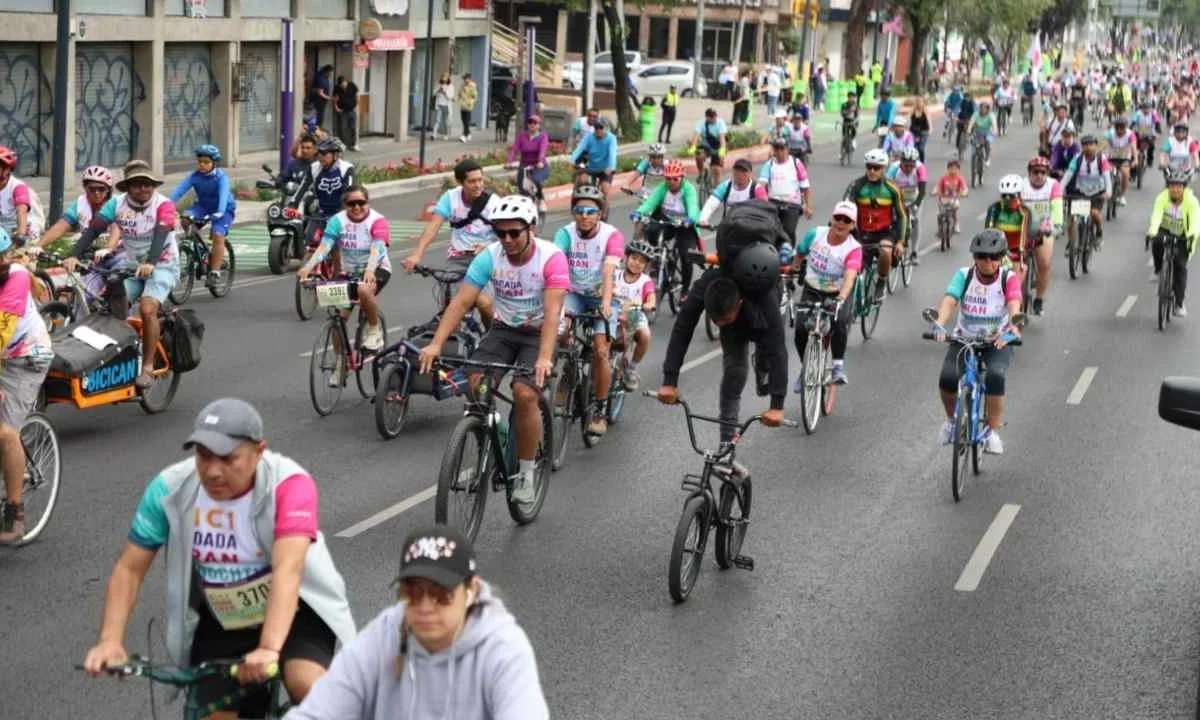 Con rodada, inauguran ciclovía Gran Tenochtitlán en Tlalpan.