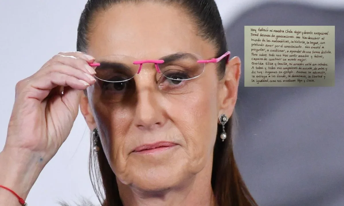 La presidenta Claudia Sheinbaum se despidió de su maestra ‘Chela’ a través de una carta, ‘sigamos su ejemplo’ pidió.