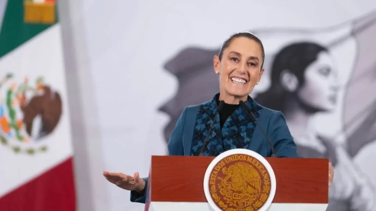 La presidenta Claudia Sheinbaum en la Mañanera del Pueblo