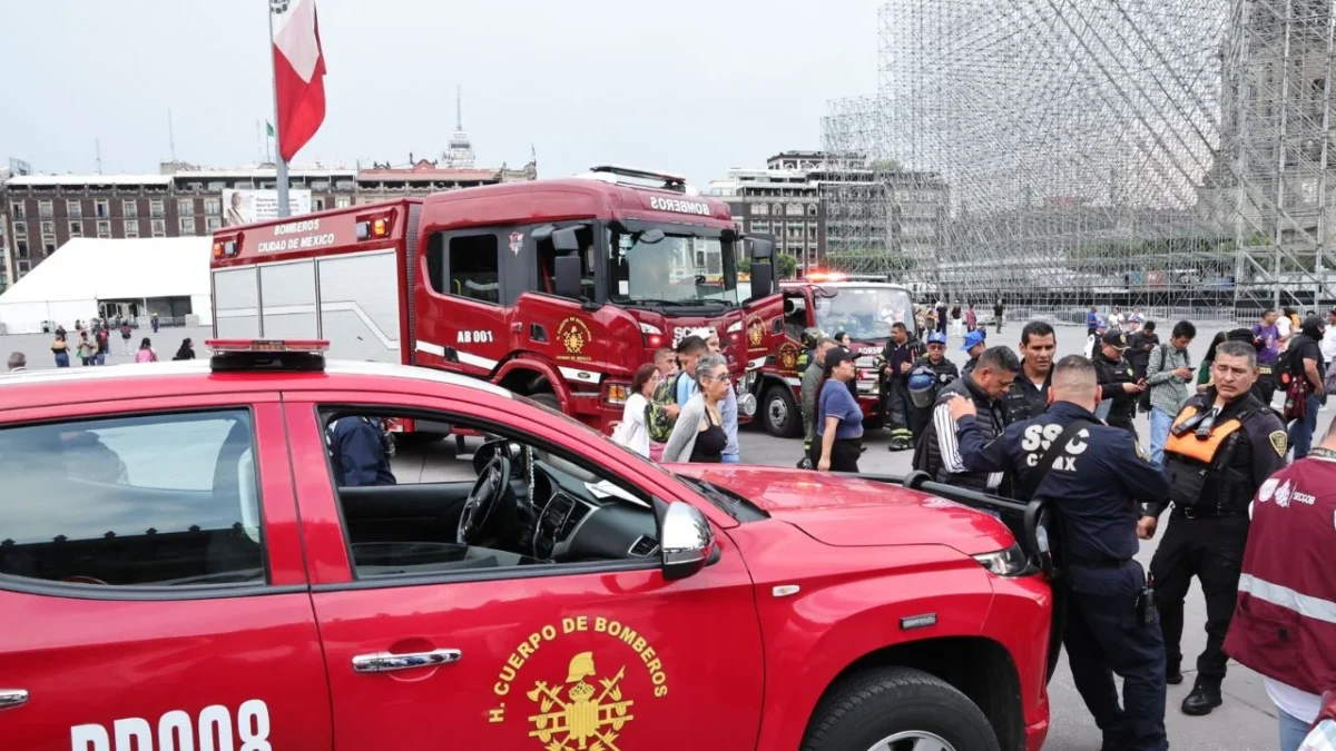 Flamazo en plantón del Zócalo deja tres lesionados