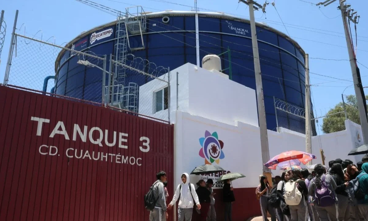 El nuevo Tanque Maestro de Ciudad Cuauhtémoc cuenta con capacidad para almacenar más de cinco millones de litros de agua potable