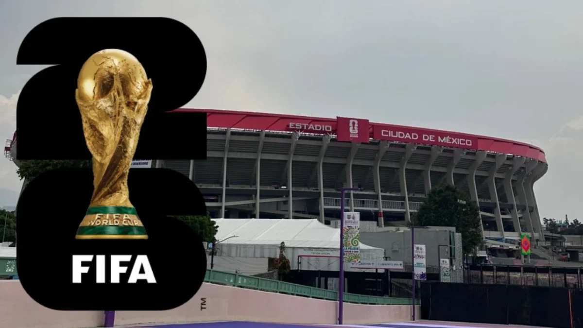 El logo de la FIFA ya se encuentra en el Estadio Banorte