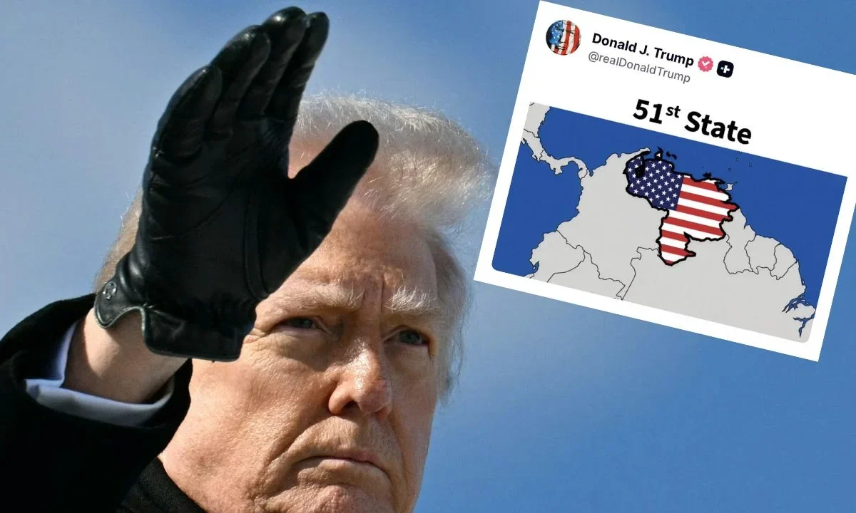 Trump y la Casa Blanca comparten una imagen de Venezuela como el estado número 51 de EU