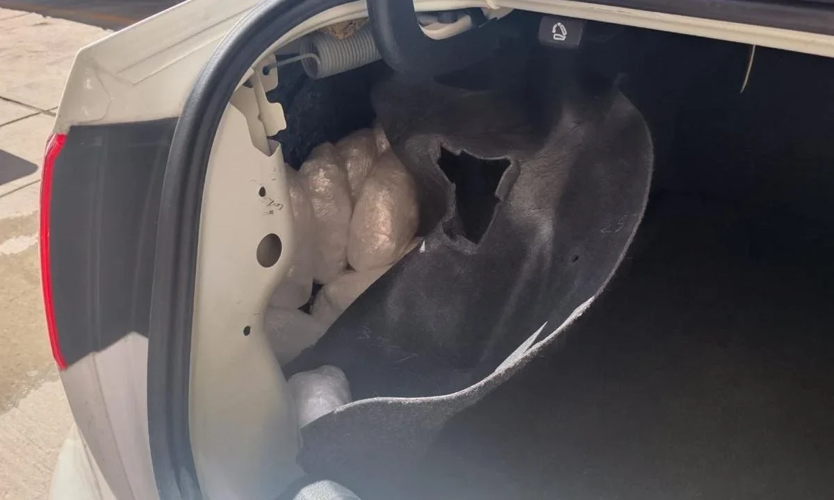 En Chihuahua Fuerzas federales aseguraron un vehículo con 25 mil pastillas de fentanilo y aproximadamente 20 kilos de metanfetamina.