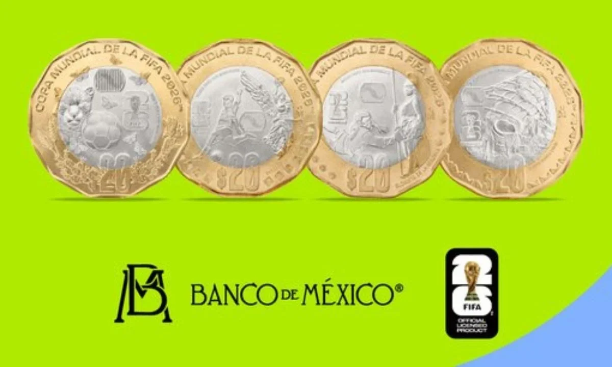 El Banco de México lanzó 12 monedas conmemorativas del Mundial 2026 y aquí te decimos cuándo y en dónde estarán disponibles.