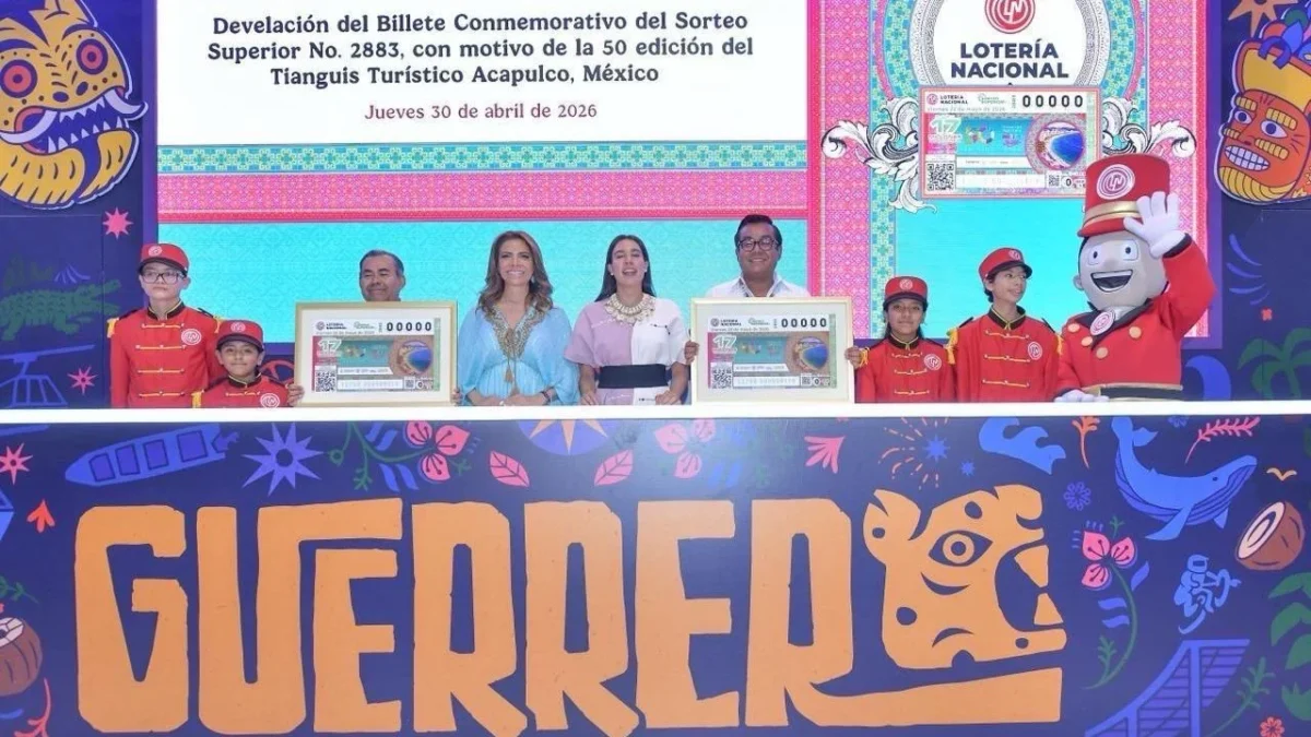 Secretaría de Turismo y la Lotería Nacional develaron el billete conmemorativo del Sorteo Superior, por la Edición 50 del Tianguis Turístico.