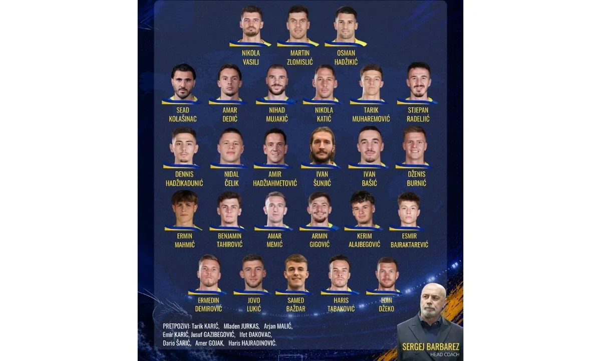 A un mes del inicio del Mundial 2026, el cuadro de Bosnia y Herzegovina se convirtió en el primer equipo en revelar su convocatoria oficial.