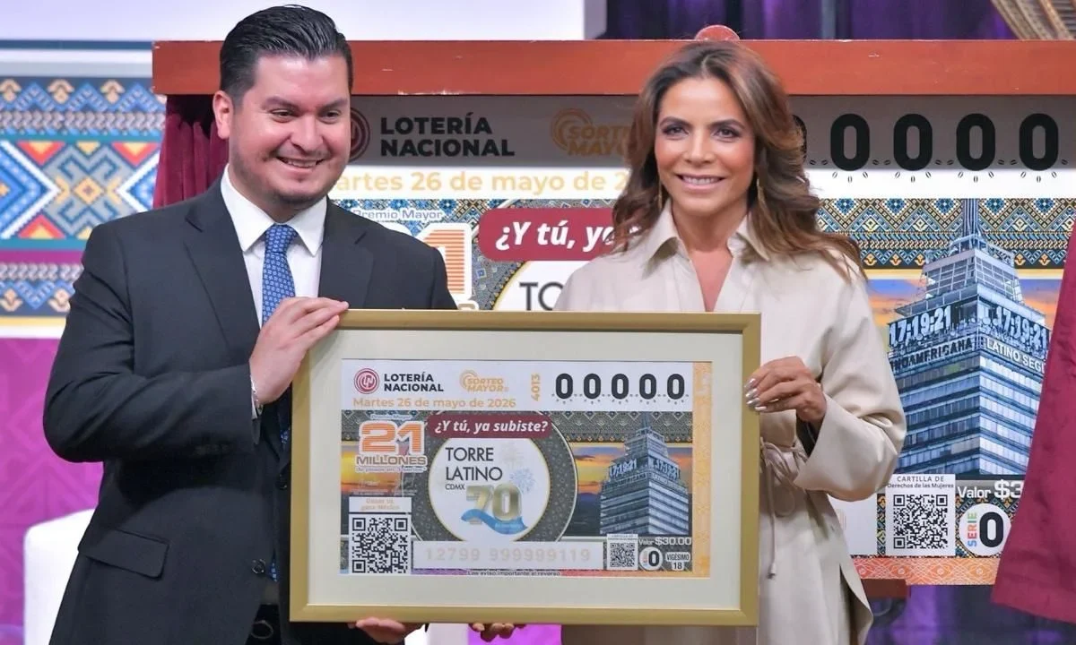 Para conmemorar el 70 aniversario de La Torre Latinoamericana, la Lotería Nacional emitió el billete del Sorteo Mayor No. 4013.
