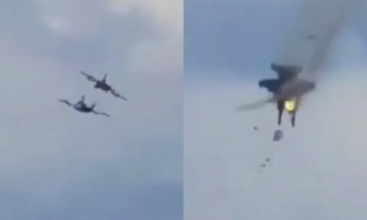 Dos aviones caza colisionaron entre sí en el aire en un espectáculo aéreo realizado en Idaho, la exhibición quedó cancelada.