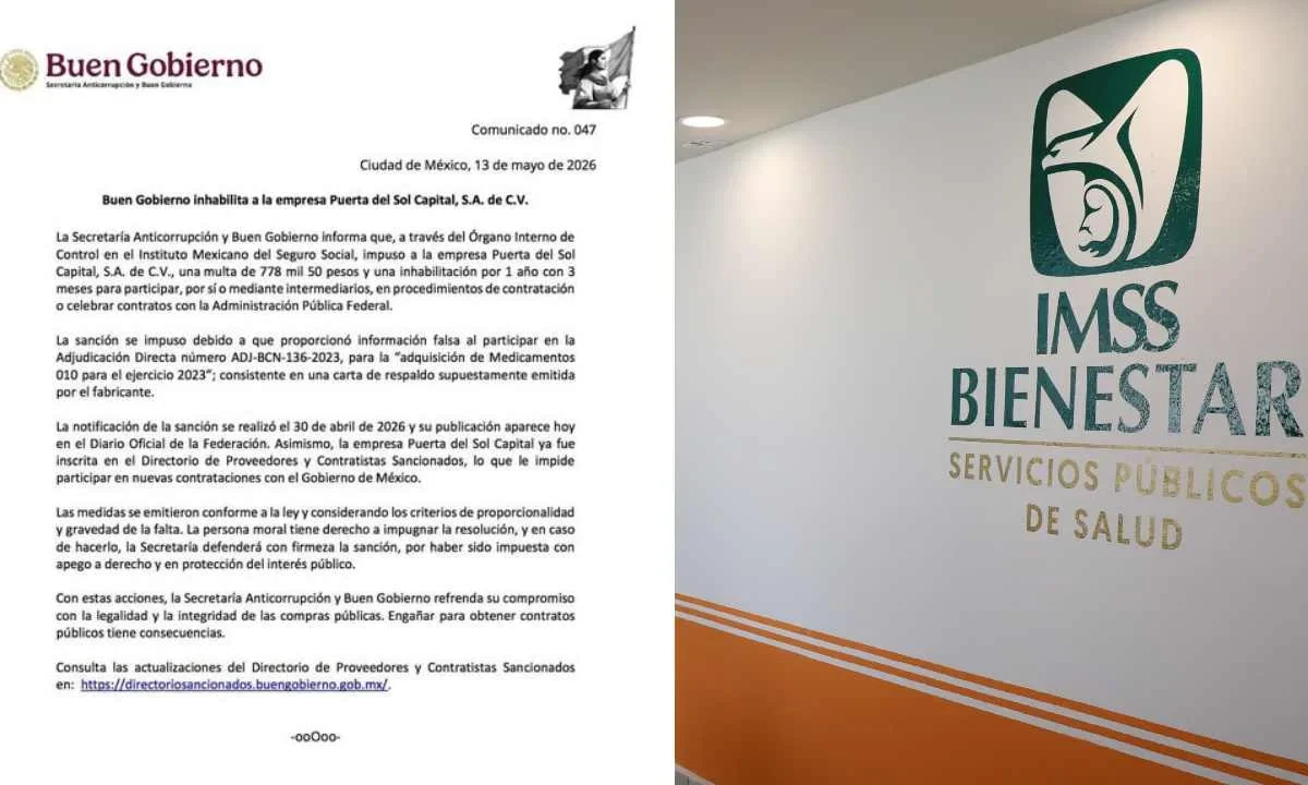 Inhabilitan a empresa Puerta del Sol Capital por falsear información al IMSS.