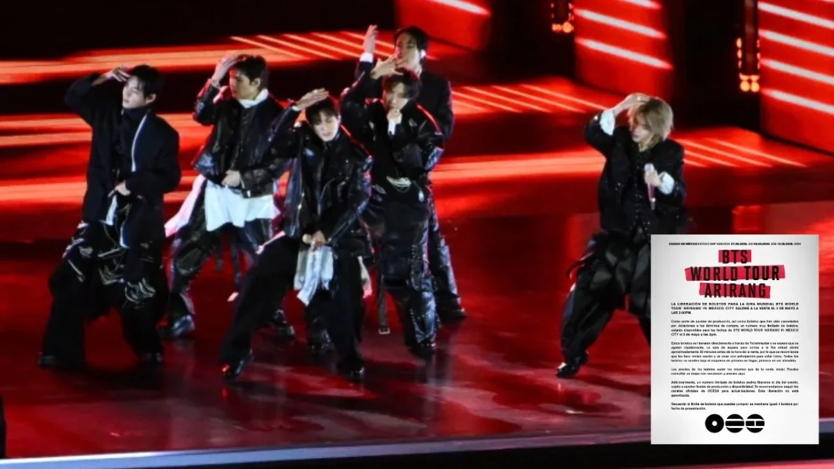 Los boletos de BTS que estarán a la venta corresponden a los conciertos de los días 7, 9 y 10 de mayo en el Estadio GNP Seguros.