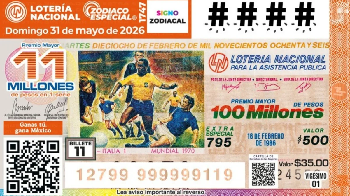 La Lotería Nacional y la empresa Panini presentaron la colección del Álbum Conmemorativo Retro de Fútbol rumbo al Mundial 2026.