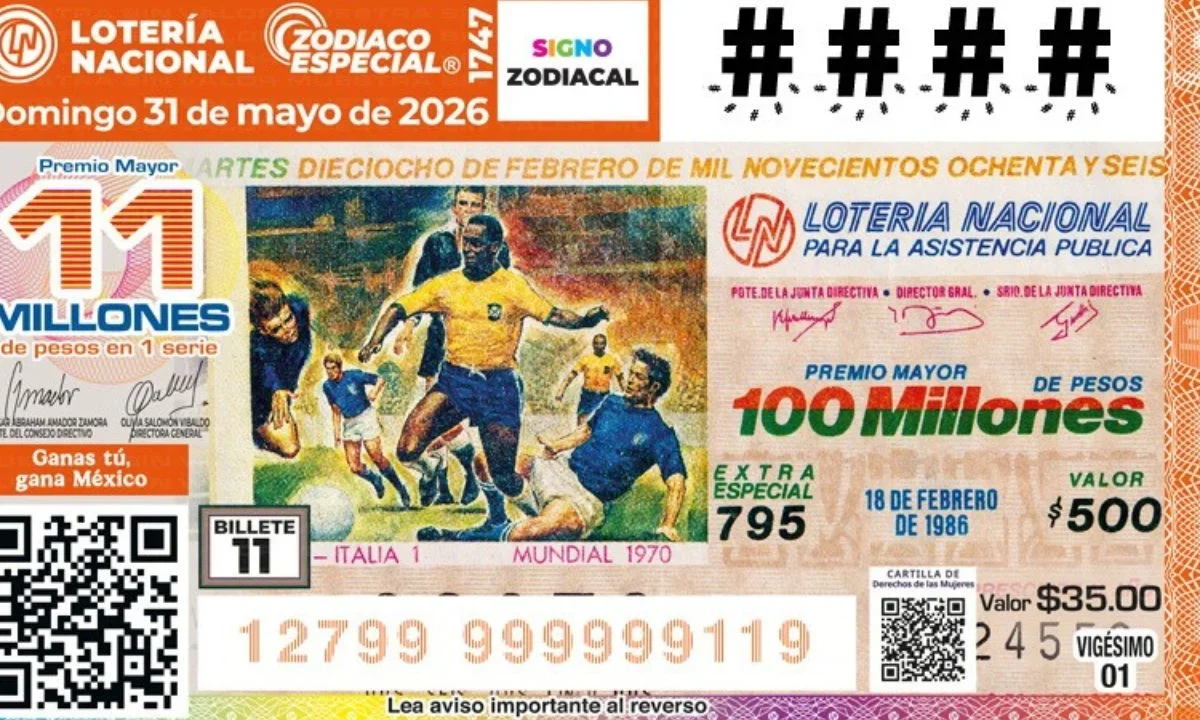La Lotería Nacional y la empresa Panini presentaron la colección del Álbum Conmemorativo Retro de Fútbol rumbo al Mundial 2026.