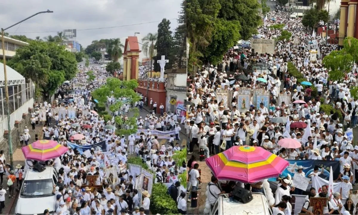 Ante miles de ciudadanos que abarrotaron las calles de la capital morelense, el obispo de Cuernavaca, encabezó la XII Caminata por la Paz.