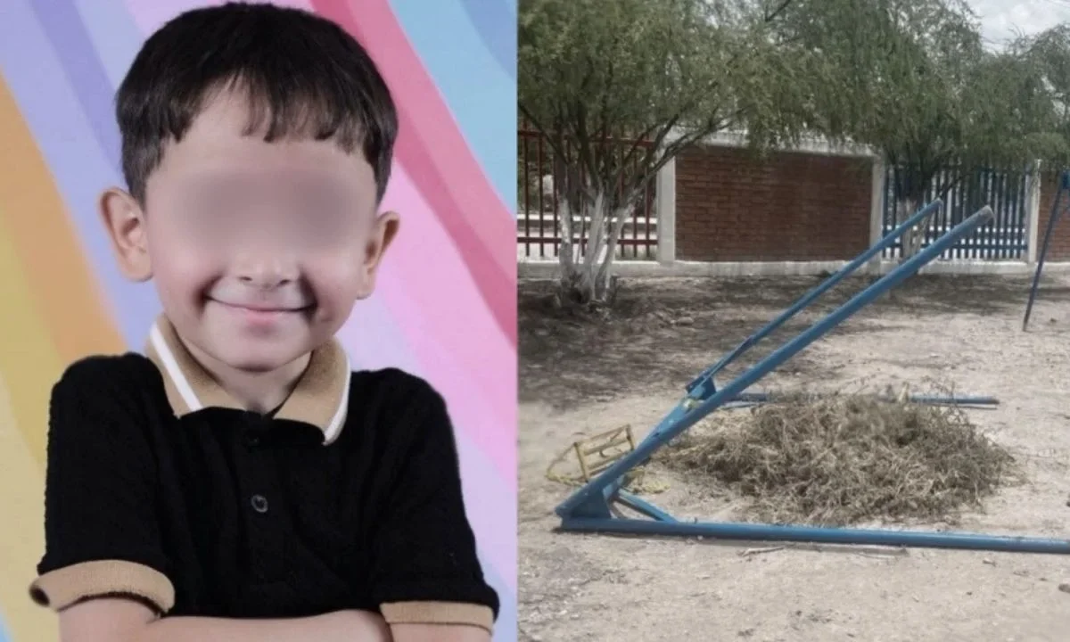 Ian Gael, un niño de 6 años de edad, murió en un kínder en Monclova al caer de un columpio cuya estructura colapsó.