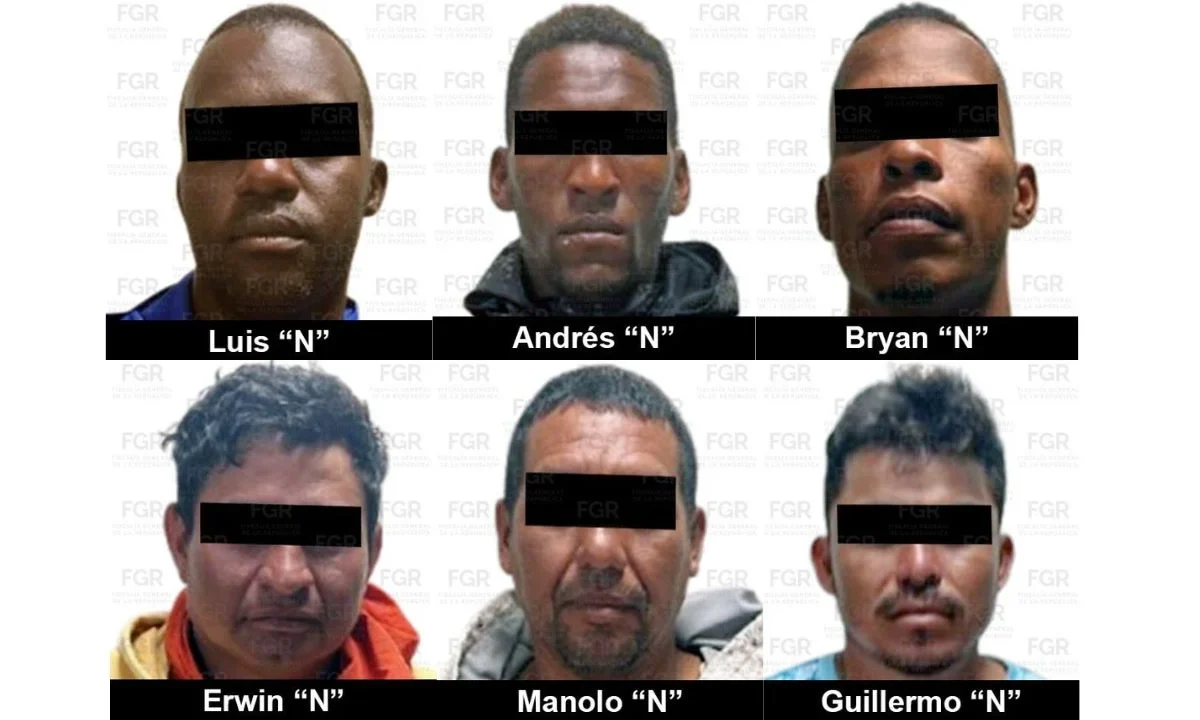 La FGR obtuvo auto de vinculación a proceso en contra 6 extranjeros de origen ecuatoriano y guatemalteco, detenidos en Chiapas.