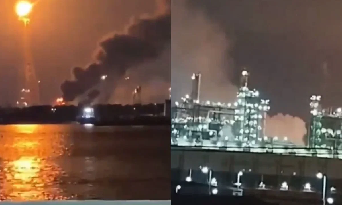 Un incendio fue reportado en las instalaciones de la refinería Olmeca, en Dos Bocas, Tabasco; hasta ahora Pemex no ha informado oficialmente sobre el incidente.